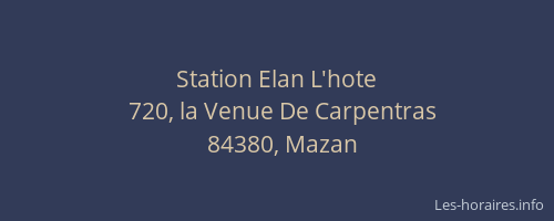 Station Elan L'hote
