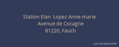 Station Elan  Lopez Anne-marie