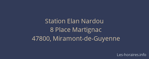 Station Elan Nardou
