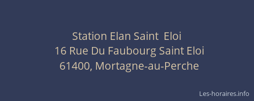 Station Elan Saint  Eloi