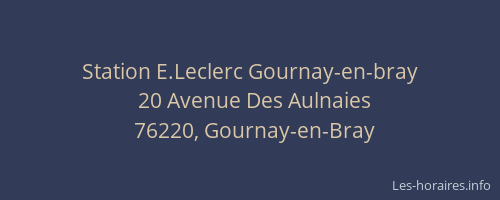 Station E.Leclerc Gournay-en-bray