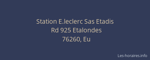 Station E.leclerc Sas Etadis