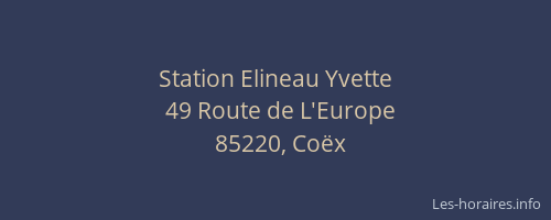 Station Elineau Yvette