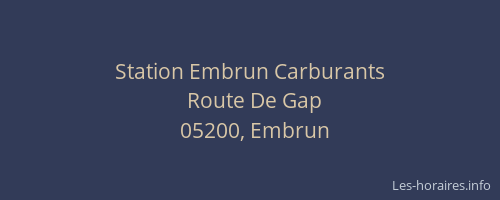 Station Embrun Carburants