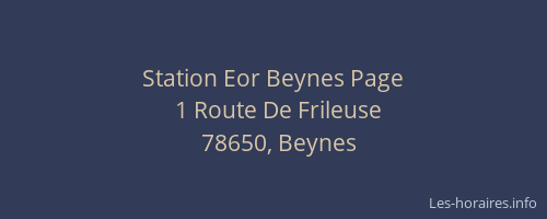 Station Eor Beynes Page