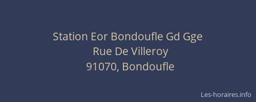 Station Eor Bondoufle Gd Gge