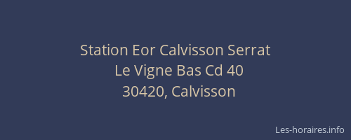 Station Eor Calvisson Serrat