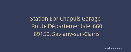 Station Eor Chapuis Garage