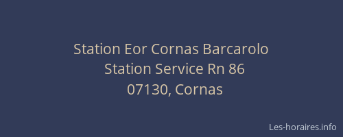 Station Eor Cornas Barcarolo