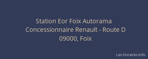 Station Eor Foix Autorama