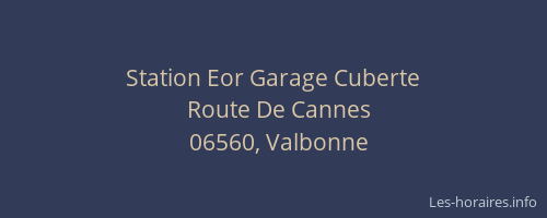 Station Eor Garage Cuberte