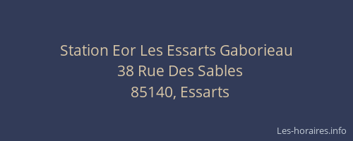 Station Eor Les Essarts Gaborieau