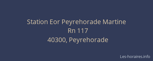Station Eor Peyrehorade Martine
