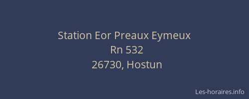 Station Eor Preaux Eymeux