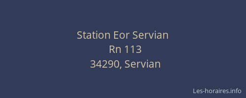 Station Eor Servian
