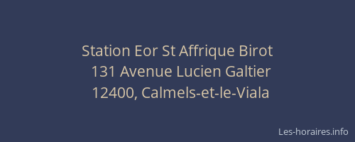 Station Eor St Affrique Birot