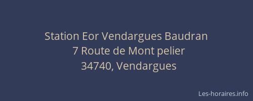Station Eor Vendargues Baudran