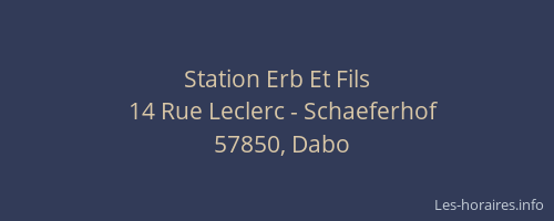 Station Erb Et Fils