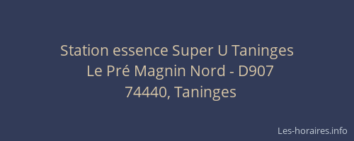 Station essence Super U Taninges