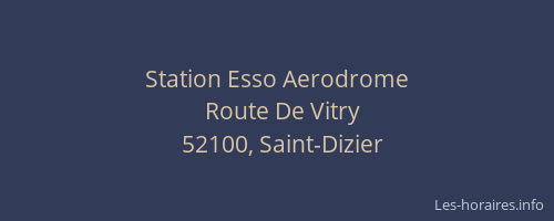 Station Esso Aerodrome