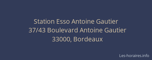 Station Esso Antoine Gautier