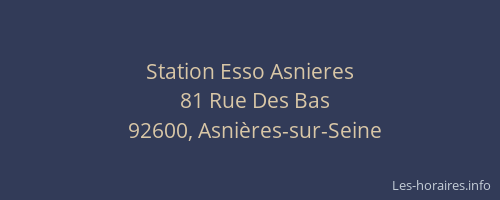 Station Esso Asnieres