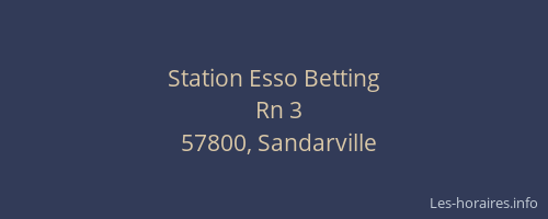 Station Esso Betting