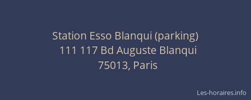 Station Esso Blanqui (parking)