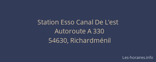 Station Esso Canal De L'est