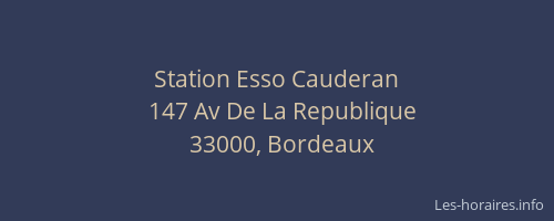 Station Esso Cauderan