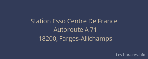 Station Esso Centre De France