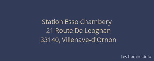 Station Esso Chambery