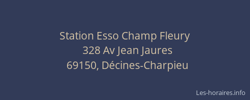 Station Esso Champ Fleury