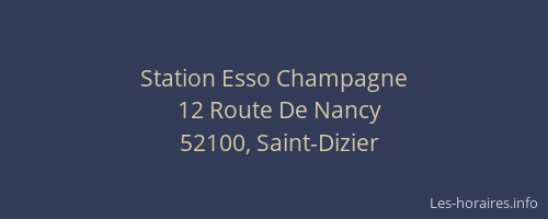 Station Esso Champagne