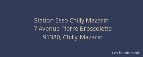 Station Esso Chilly Mazarin