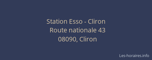 Station Esso - Cliron