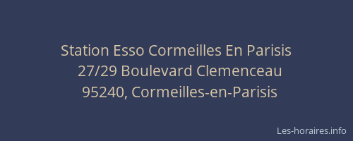 Station Esso Cormeilles En Parisis