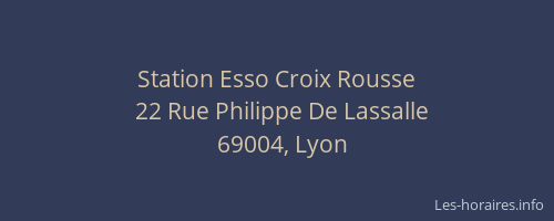 Station Esso Croix Rousse