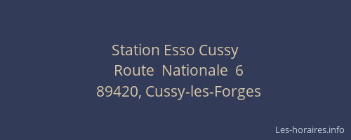 Station Esso Cussy