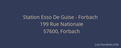 Station Esso De Guise - Forbach