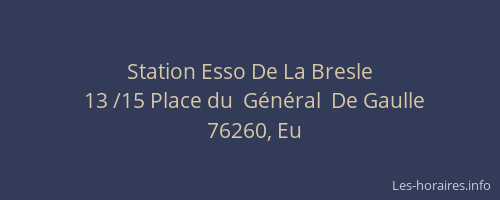 Station Esso De La Bresle