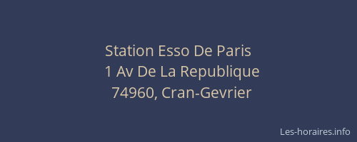 Station Esso De Paris