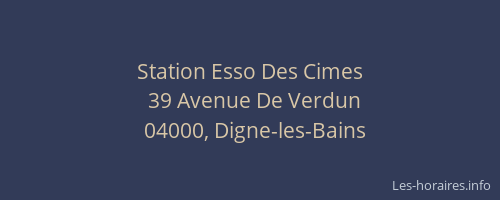 Station Esso Des Cimes