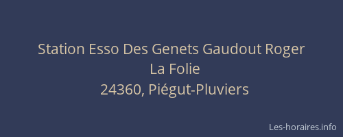 Station Esso Des Genets Gaudout Roger