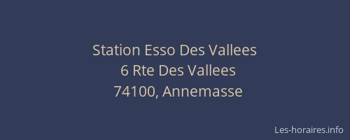 Station Esso Des Vallees