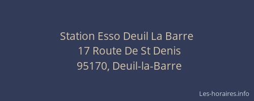 Station Esso Deuil La Barre