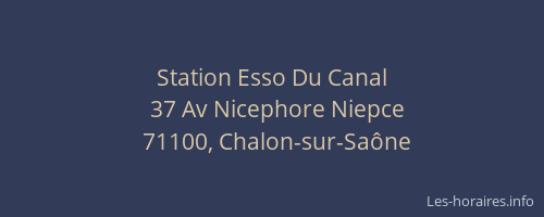 Station Esso Du Canal