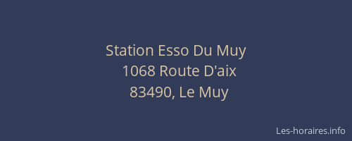 Station Esso Du Muy
