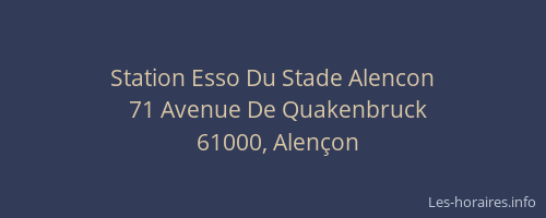 Station Esso Du Stade Alencon