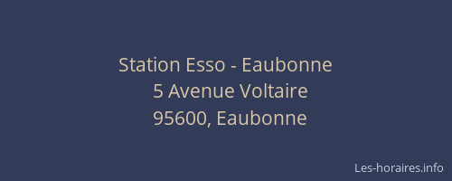 Station Esso - Eaubonne